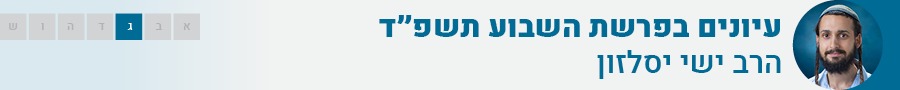 עיונים בפרשת השבוע תשפד