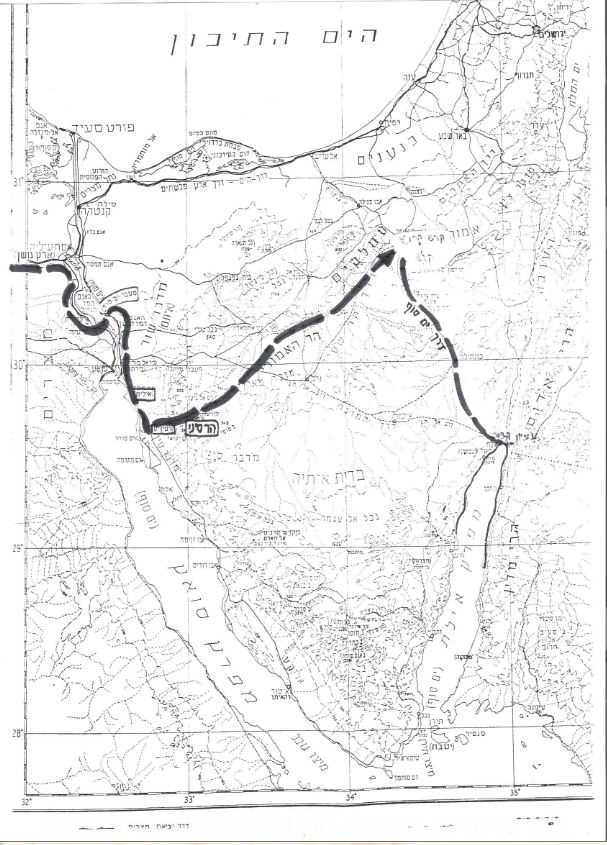 Map of Israel's Journeys